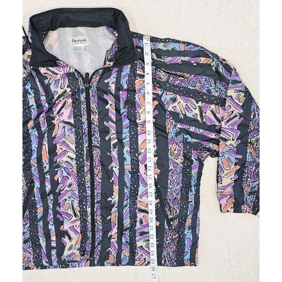 Vintage Reebok 80s Retro Hooded Track Windbreaker Jacket Adult Large - Picture 4 of 9